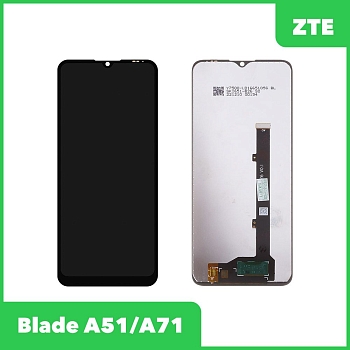 Дисплей (экран в сборе) для телефона ZTE Blade A51, A71 (черный)