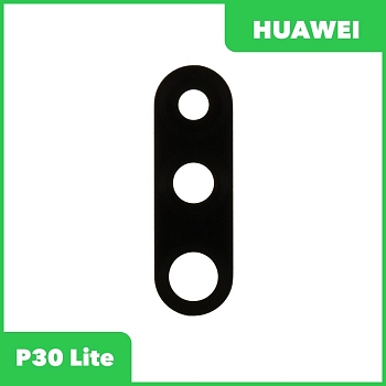 Стекло основной камеры для Huawei P30 Lite, Nova 4E, черный (48MP)
