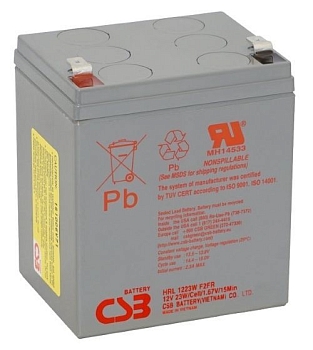Аккумуляторная батарея CSB HRL 1223W, F2, 12В, 5Ач